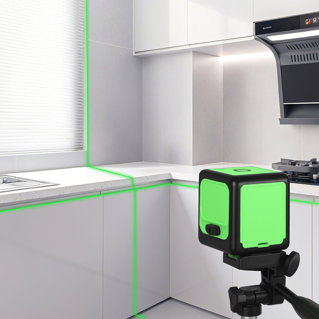 Traderight Green Laser Level 25m with Adjustable Tripod IP54 - Green - Rivercity House & Home Co. (ABN 18 642 972 209) - Affordable Modern Furniture Australia