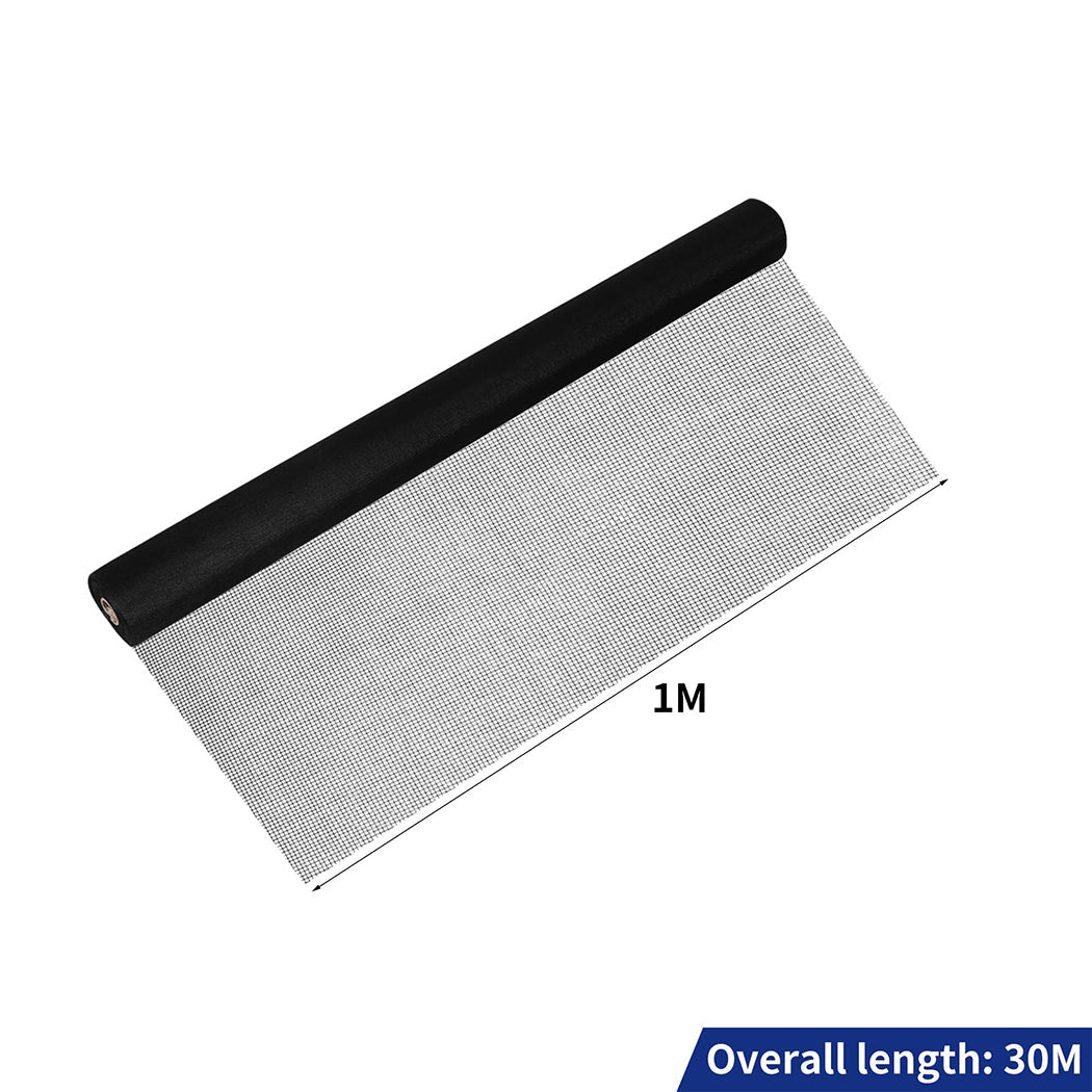 Traderight Insect Screen Mesh Flyscreen 1m x 30m Roll - Black - Rivercity House & Home Co. (ABN 18 642 972 209) - Affordable Modern Furniture Australia
