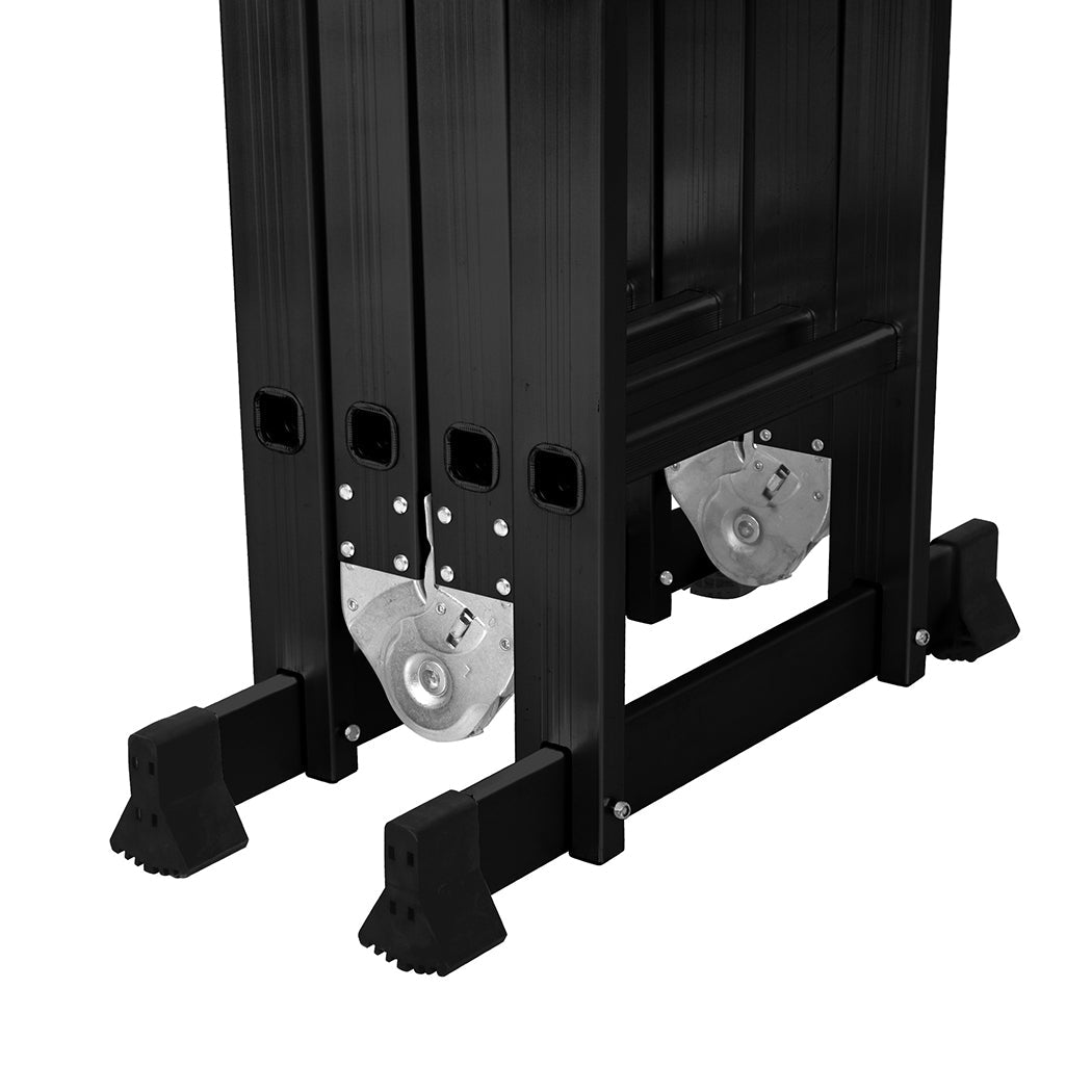 Traderight Multi - Purpose Aluminium Ladder 3.6m with Non - Slip Feet - Black - Rivercity House & Home Co. (ABN 18 642 972 209) - Affordable Modern Furniture Australia