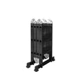 Multi-Purpose Aluminium Ladder 3.6m with Non-Slip Feet - Black