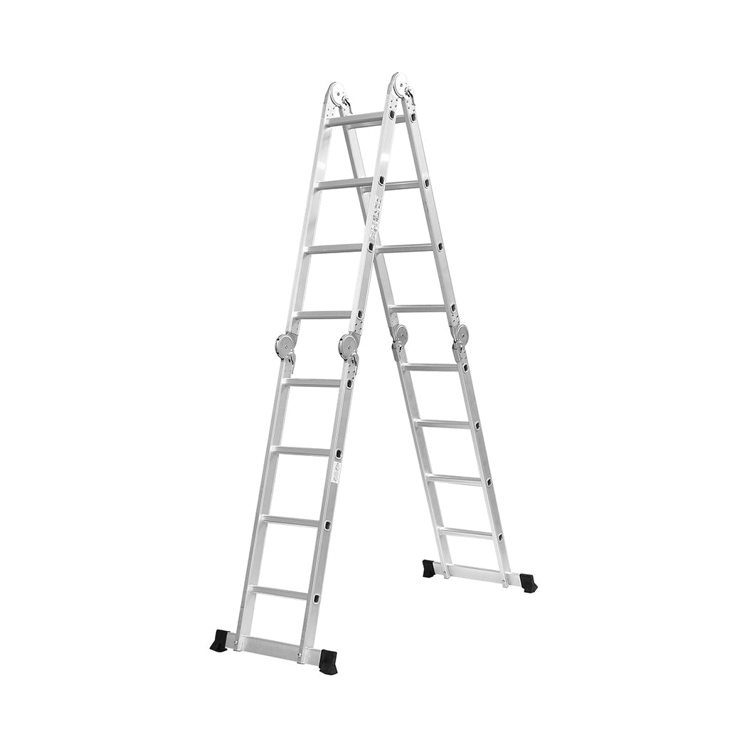 Traderight Multi - Purpose Aluminium Ladder 4.7m with Non - Slip Feet - Silver - Rivercity House & Home Co. (ABN 18 642 972 209) - Affordable Modern Furniture Australia
