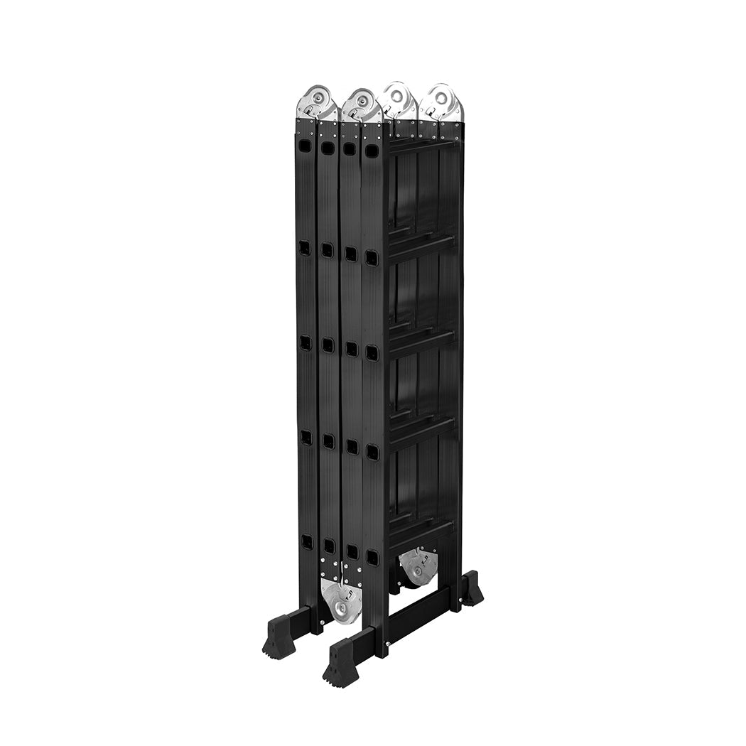 Traderight Multi - Purpose Aluminium Ladder 5.7m with Non - Slip Feet - Black - Rivercity House & Home Co. (ABN 18 642 972 209) - Affordable Modern Furniture Australia