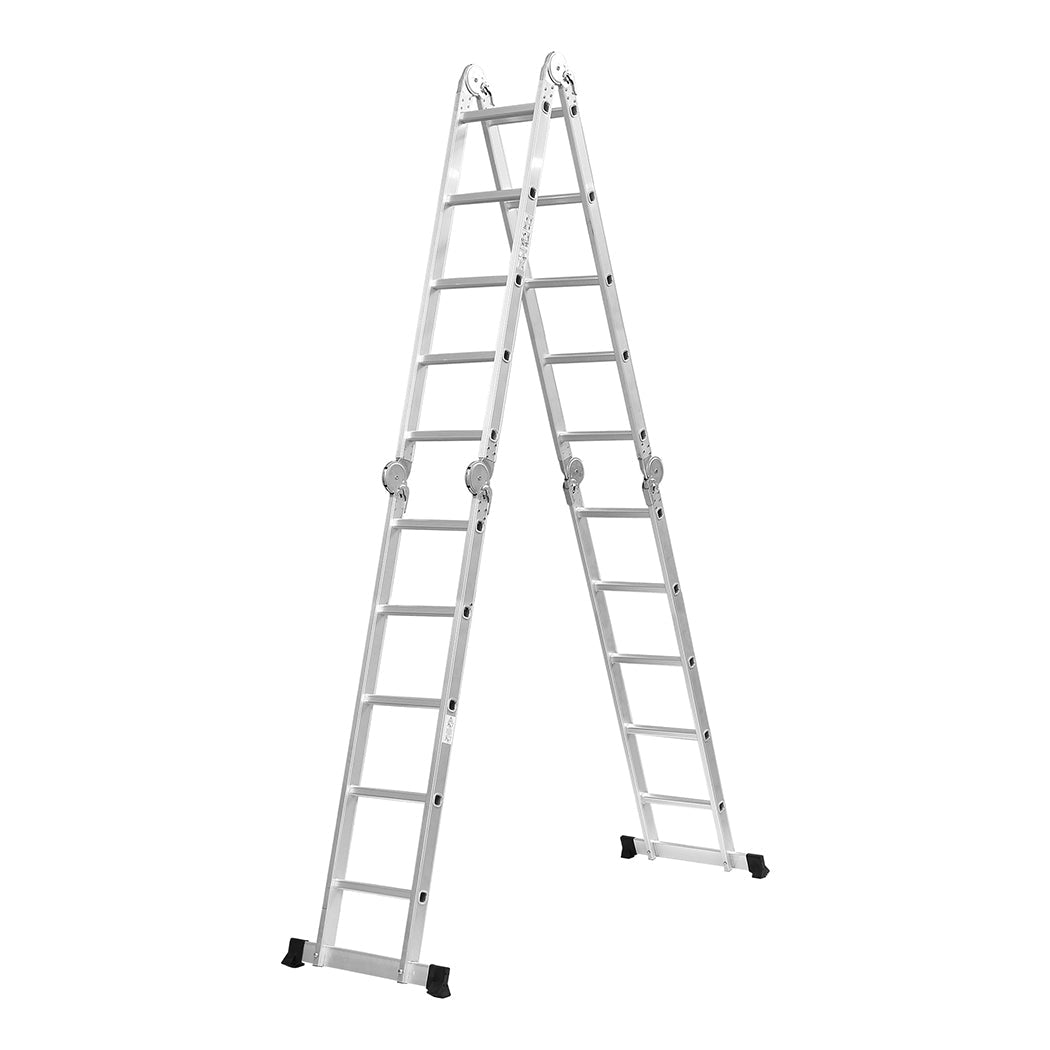Traderight Multi - Purpose Aluminium Ladder 5.7m with Non - Slip Feet - Silver - Rivercity House & Home Co. (ABN 18 642 972 209) - Affordable Modern Furniture Australia