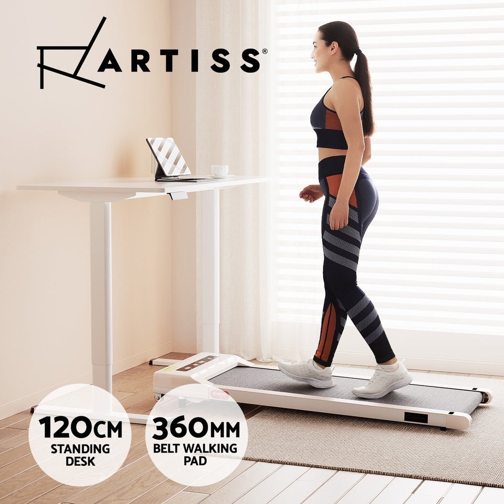 Treadmill with 120cm Automatic Standing Desk Electric Walking Pad - Furniture > Office > Desks - Rivercity House & Home Co. (ABN 18 642 972 209) - Affordable Modern Furniture Australia
