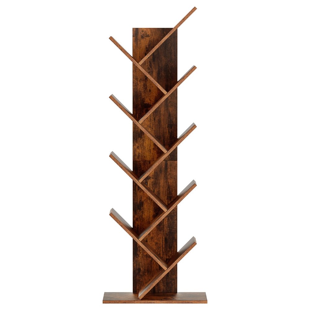 Tree Bookshelf 9 Tiers Walnut - Furniture > Living Room > Bookcases & Shelves - Rivercity House & Home Co. (ABN 18 642 972 209) - Affordable Modern Furniture Australia