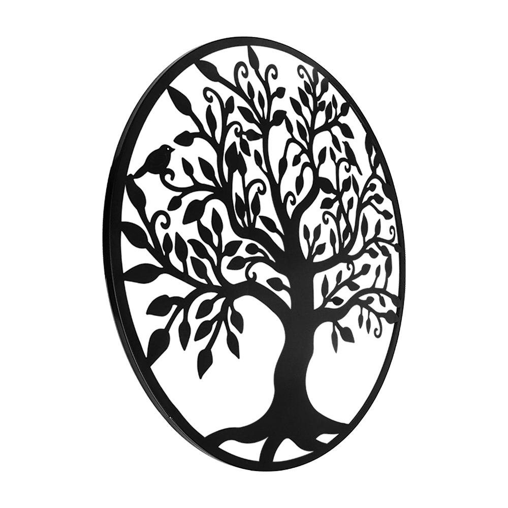 Tree of Life Metal Wall Art Sculpture 60cm - Black - Home & Garden > Decor > Garden Ornaments - Rivercity House & Home Co. (ABN 18 642 972 209) - Affordable Modern Furniture Australia