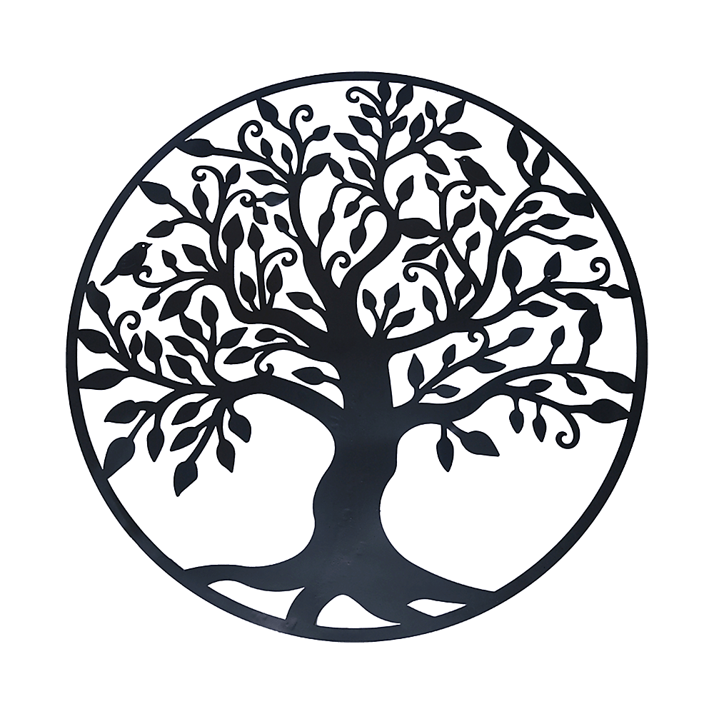 Tree of Life Metal Wall Art Sculpture 60cm - Black - Home & Garden > Decor > Garden Ornaments - Rivercity House & Home Co. (ABN 18 642 972 209) - Affordable Modern Furniture Australia