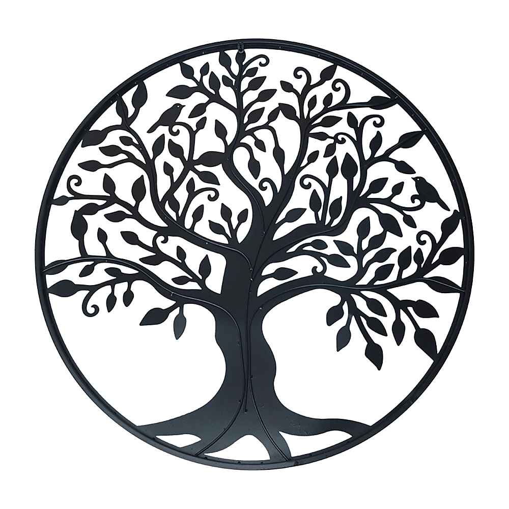 Tree of Life Metal Wall Art Sculpture 60cm - Black - Home & Garden > Decor > Garden Ornaments - Rivercity House & Home Co. (ABN 18 642 972 209) - Affordable Modern Furniture Australia