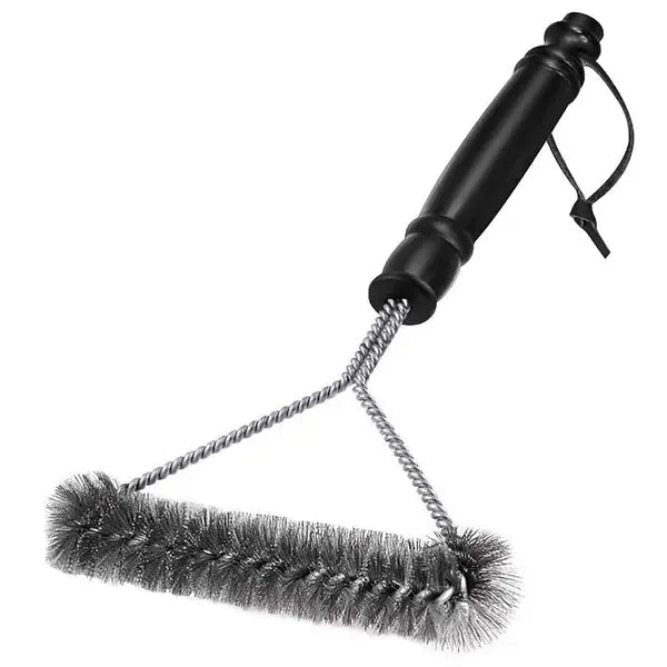 Triangular Stainless Steel BBQ Grill Brush with Three-Sided Bristles and Non-Slip 30 cm Handle for Gas, Charcoal and Outdoor Grills - Home & Garden > BBQ > BBQ Cleaning - Rivercity House & Home Co. (ABN 18 642 972 209) - Affordable Modern Furniture Australia