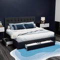 Trinity Double Storage Bed Frame with Drawers – Charcoal