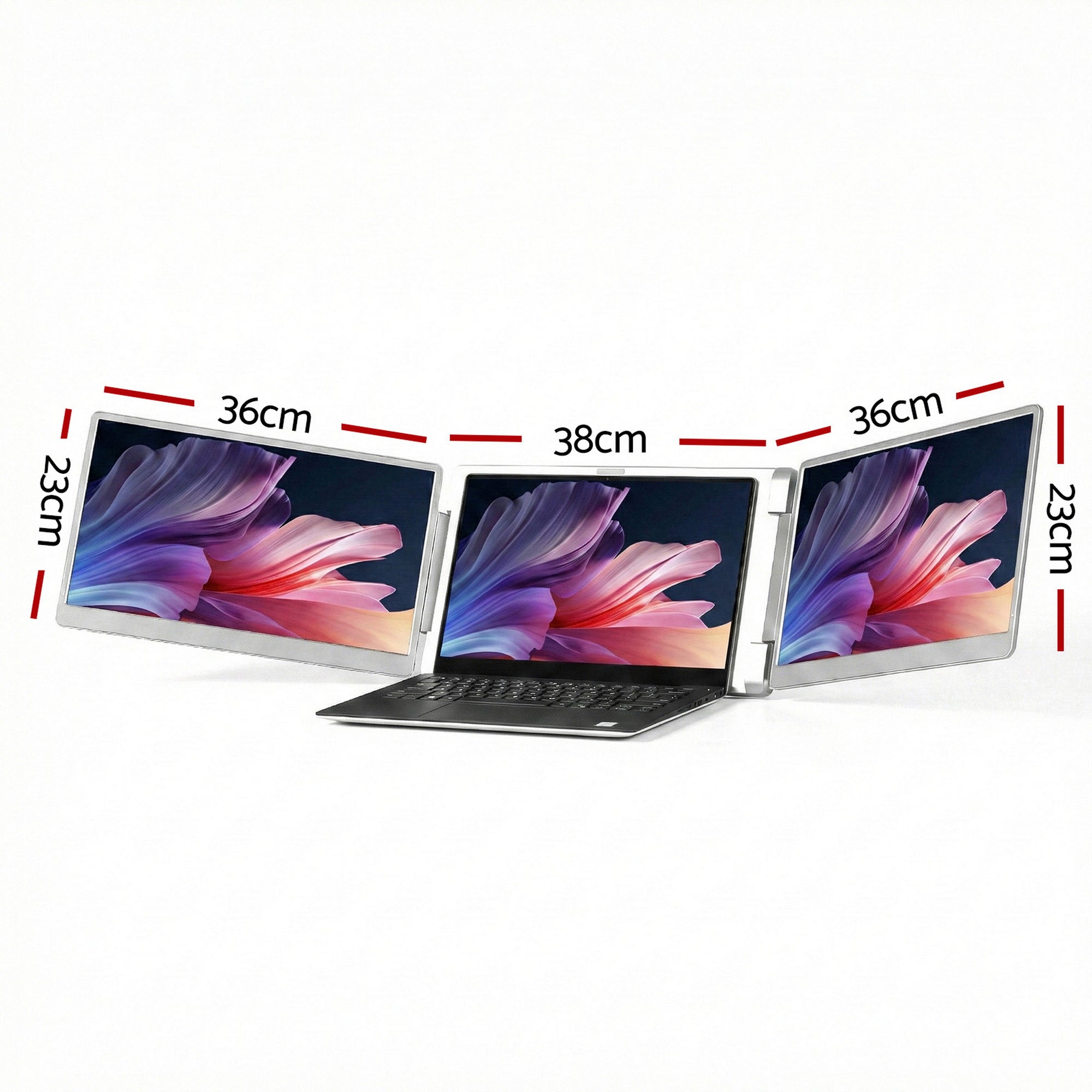 Triple Portable Monitor Laptop Screen Extender 15.6" Dual Display FHD IPS - Electronics > Computer Accessories > Computer Monitors & Accessories - Rivercity House & Home Co. (ABN 18 642 972 209) - Affordable Modern Furniture Australia