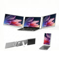 Triple Portable Monitor Laptop Screen Extender 15.6" Dual FHD IPS Display - Black