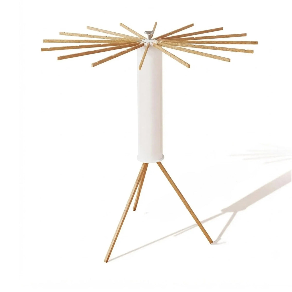 Tripod Clothes Drying Rack 16 Rod Foldable with Wooden Poles - White - Home & Garden > Storage > Clothing & Wardrobe Storage - Rivercity House & Home Co. (ABN 18 642 972 209) - Affordable Modern Furniture Australia