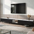 Extendable TV Cabinet Entertainment Unit Stand 240-340cm with Drawers - Black