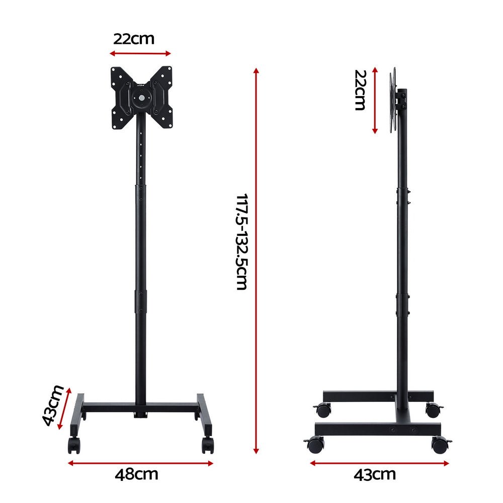 TV Stand 13 - 50" Universal Mobile Adjustable Height TV Stand with Wheels - Furniture > Living Room > TV Units - Rivercity House & Home Co. (ABN 18 642 972 209) - Affordable Modern Furniture Australia