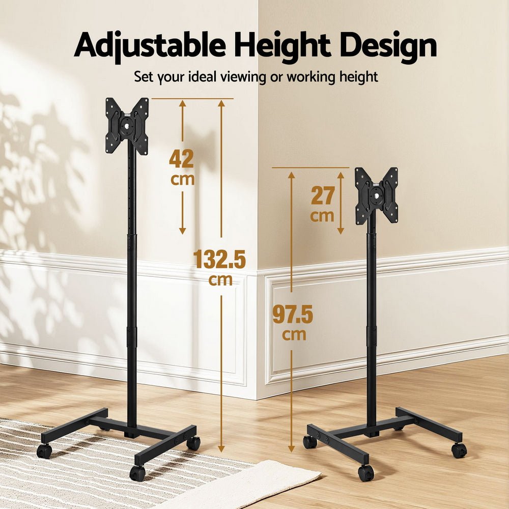 TV Stand 13 - 50" Universal Mobile Adjustable Height TV Stand with Wheels - Furniture > Living Room > TV Units - Rivercity House & Home Co. (ABN 18 642 972 209) - Affordable Modern Furniture Australia