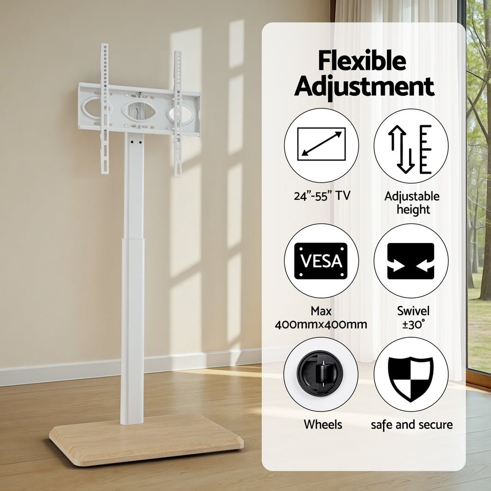TV Stand 24 - 55" Swivel Height Adjustable Floor Mount for TVs - Furniture > Living Room > TV Units - Rivercity House & Home Co. (ABN 18 642 972 209) - Affordable Modern Furniture Australia