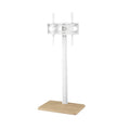 Table Top TV Stand 24-55" Swivel Height Adjustable Floor Mount - White