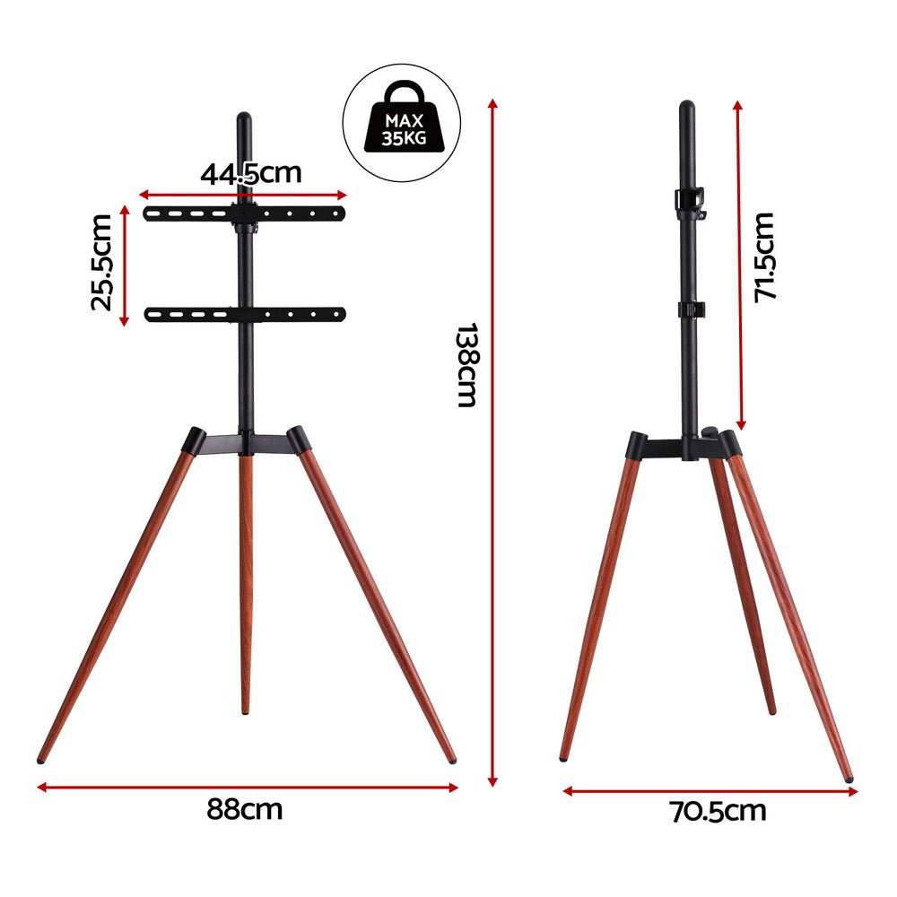 TV Stand 32 - 65 inch LED LCD Screen Wooden Tripod Easel Height Adjustable - Furniture > Living Room > TV Units - Rivercity House & Home Co. (ABN 18 642 972 209) - Affordable Modern Furniture Australia