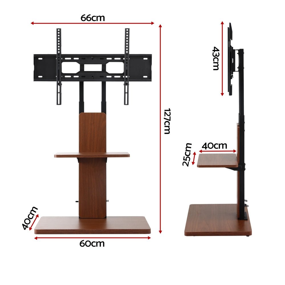 TV Stand 32 - 70" Wooden Tray Swivel Height Adjustable - Furniture > Living Room > TV Units - Rivercity House & Home Co. (ABN 18 642 972 209) - Affordable Modern Furniture Australia