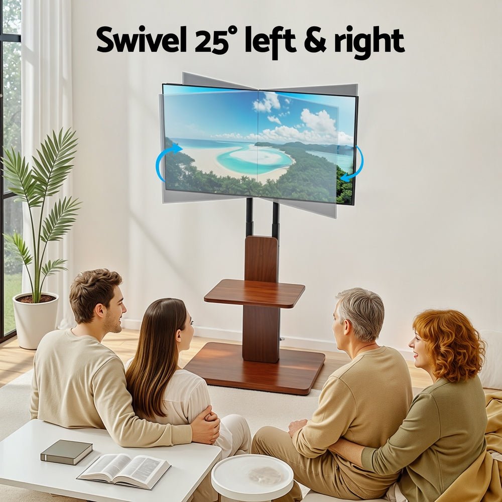 TV Stand 32 - 70" Wooden Tray Swivel Height Adjustable - Furniture > Living Room > TV Units - Rivercity House & Home Co. (ABN 18 642 972 209) - Affordable Modern Furniture Australia