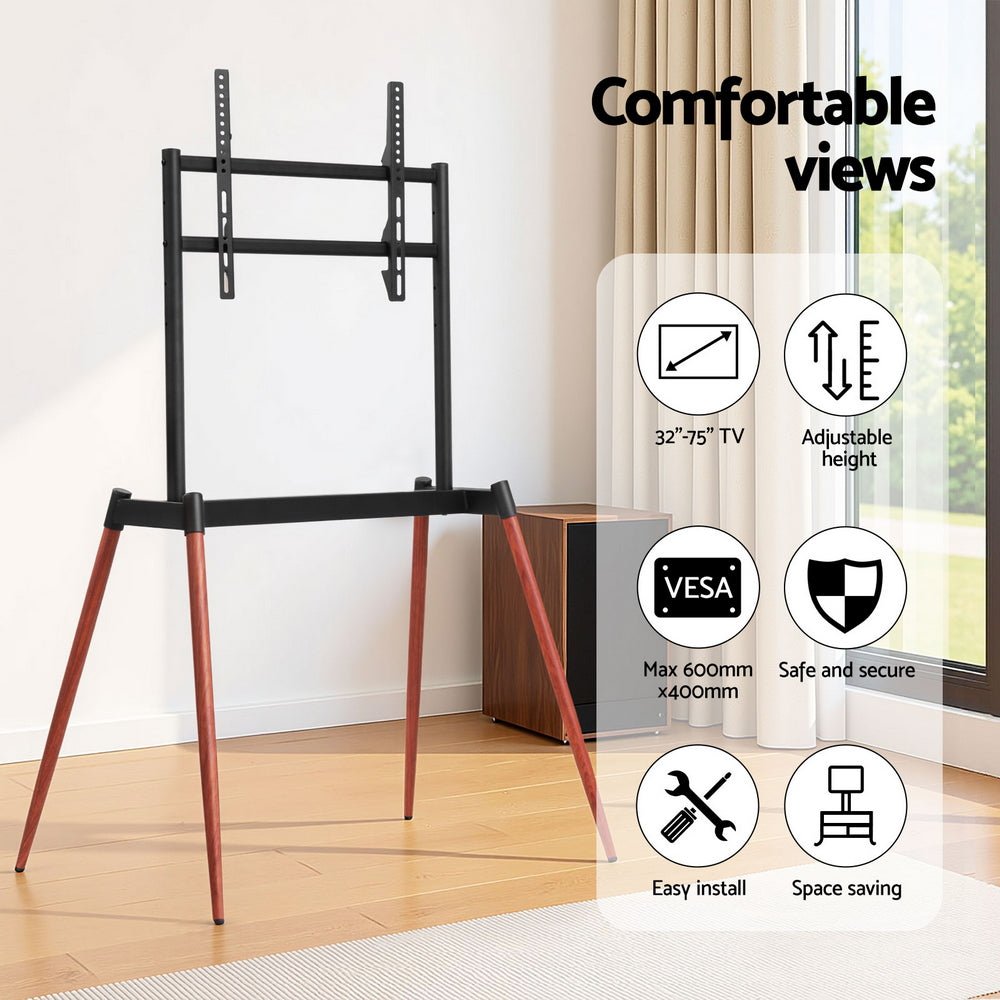TV Stand 32 - 75 inch LED LCD Screen Wooden Floor Easel Height Adjustable - Furniture > Living Room > TV Units - Rivercity House & Home Co. (ABN 18 642 972 209) - Affordable Modern Furniture Australia