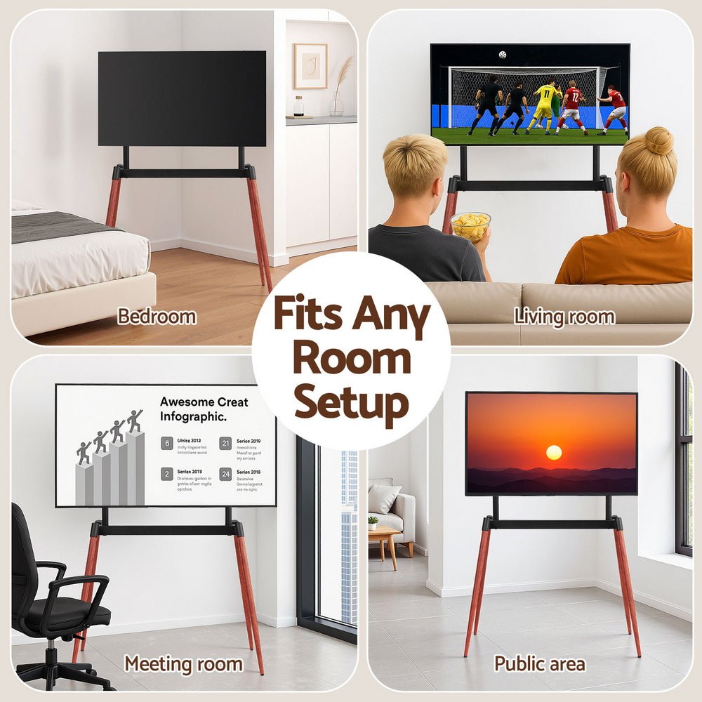 TV Stand 32 - 75 inch LED LCD Screen Wooden Floor Easel Height Adjustable - Furniture > Living Room > TV Units - Rivercity House & Home Co. (ABN 18 642 972 209) - Affordable Modern Furniture Australia