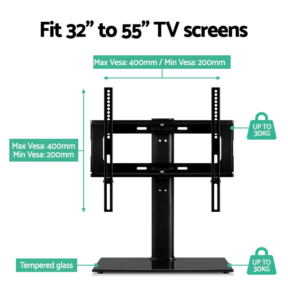 TV Stand Mount Bracket for 32" - 55" LED LCD Swivel Tabletop Desktop Plasma - Appliances > TV > TVs & Accessories - Rivercity House & Home Co. (ABN 18 642 972 209) - Affordable Modern Furniture Australia
