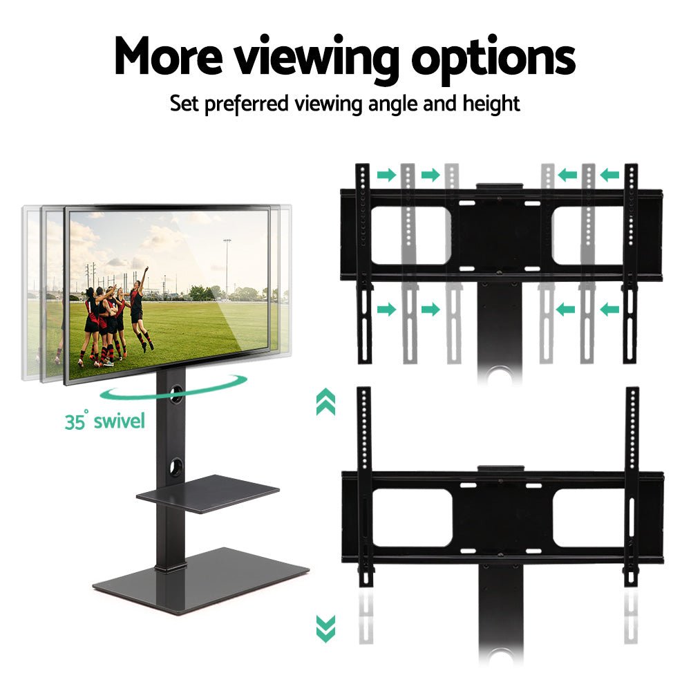 TV Stand Mount Bracket for 32" - 70" LED LCD 2 Tiers Storage Floor Shelf - Furniture > Living Room > TV Units - Rivercity House & Home Co. (ABN 18 642 972 209) - Affordable Modern Furniture Australia