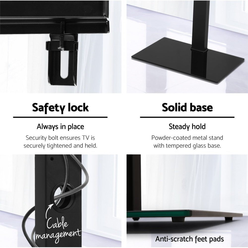 TV Stand Mount Bracket for 32" - 70" LED LCD Glass Storage Floor Shelf - Furniture > Living Room > TV Units - Rivercity House & Home Co. (ABN 18 642 972 209) - Affordable Modern Furniture Australia