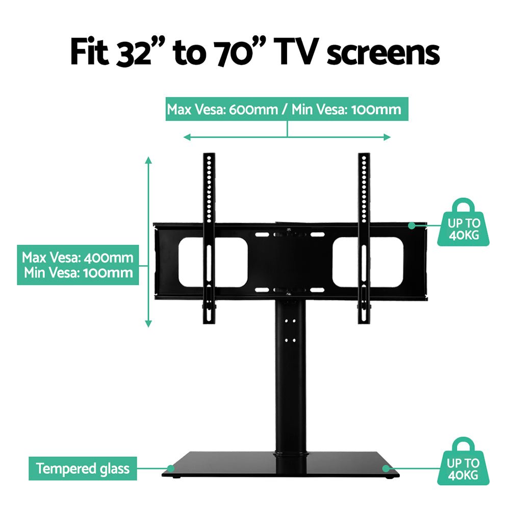 TV Stand Mount Bracket for 32" - 70" LED LCD Swivel Tabletop Desktop Plasma - Appliances > TV > TVs & Accessories - Rivercity House & Home Co. (ABN 18 642 972 209) - Affordable Modern Furniture Australia
