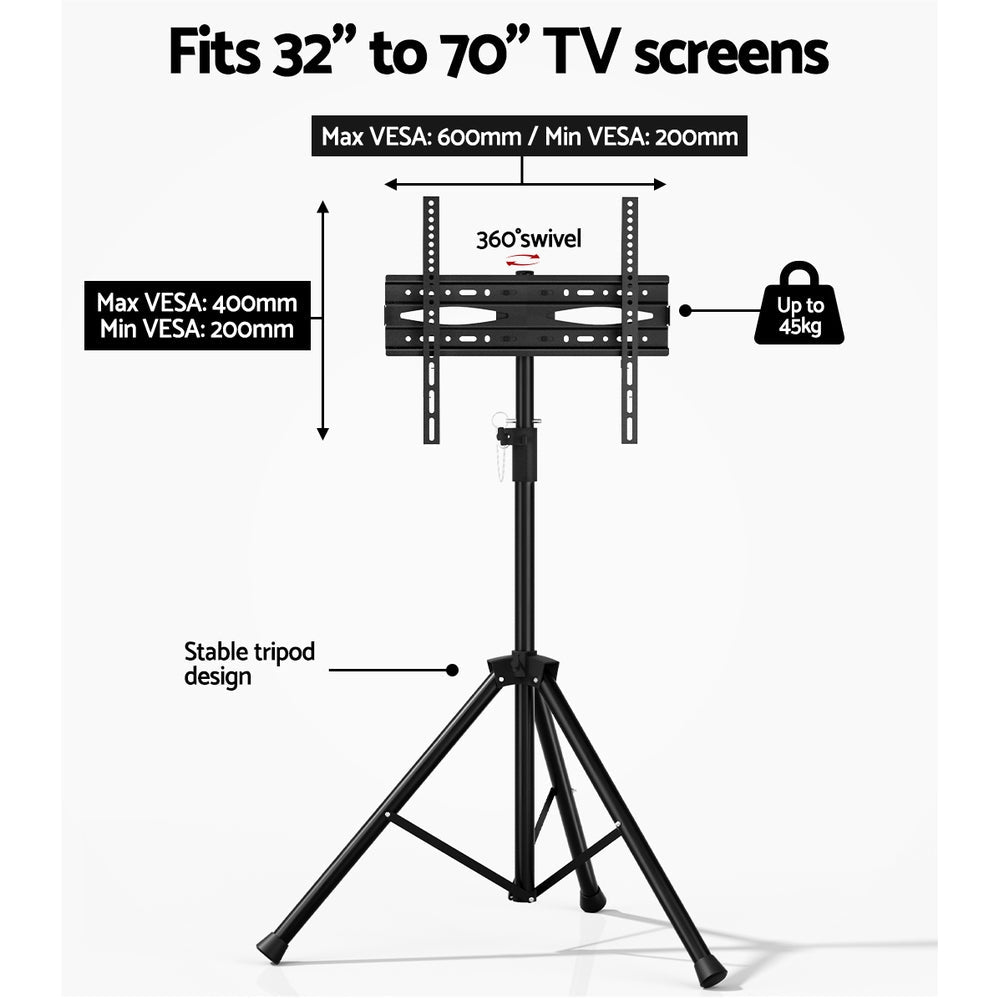 TV Stand Mount Bracket for 32" - 70" LED LCD Tripod Floor Shelf Universal - Furniture > Living Room > TV Units - Rivercity House & Home Co. (ABN 18 642 972 209) - Affordable Modern Furniture Australia