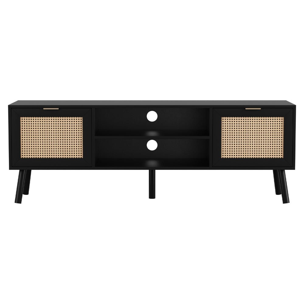 TV Unit 150cm Storage Cabinet Black - Furniture > Living Room > TV Units - Rivercity House & Home Co. (ABN 18 642 972 209) - Affordable Modern Furniture Australia
