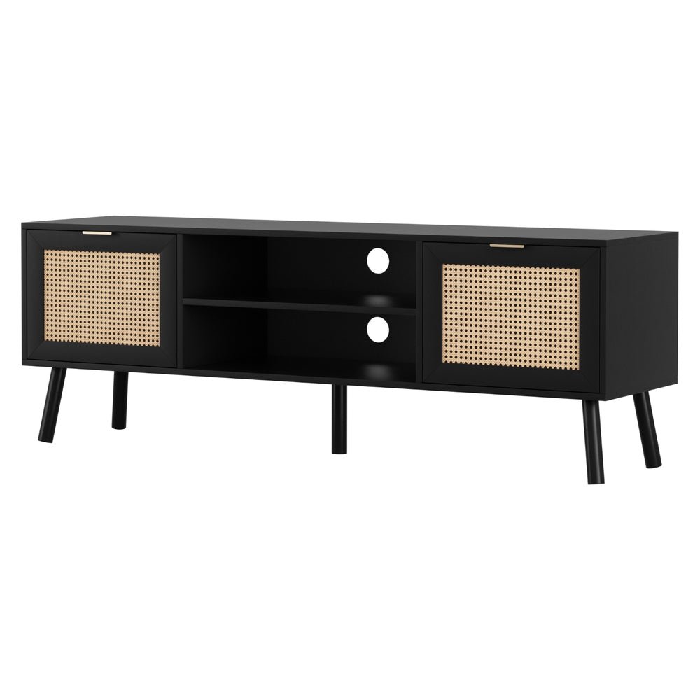 TV Unit 150cm Storage Cabinet Black - Furniture > Living Room > TV Units - Rivercity House & Home Co. (ABN 18 642 972 209) - Affordable Modern Furniture Australia