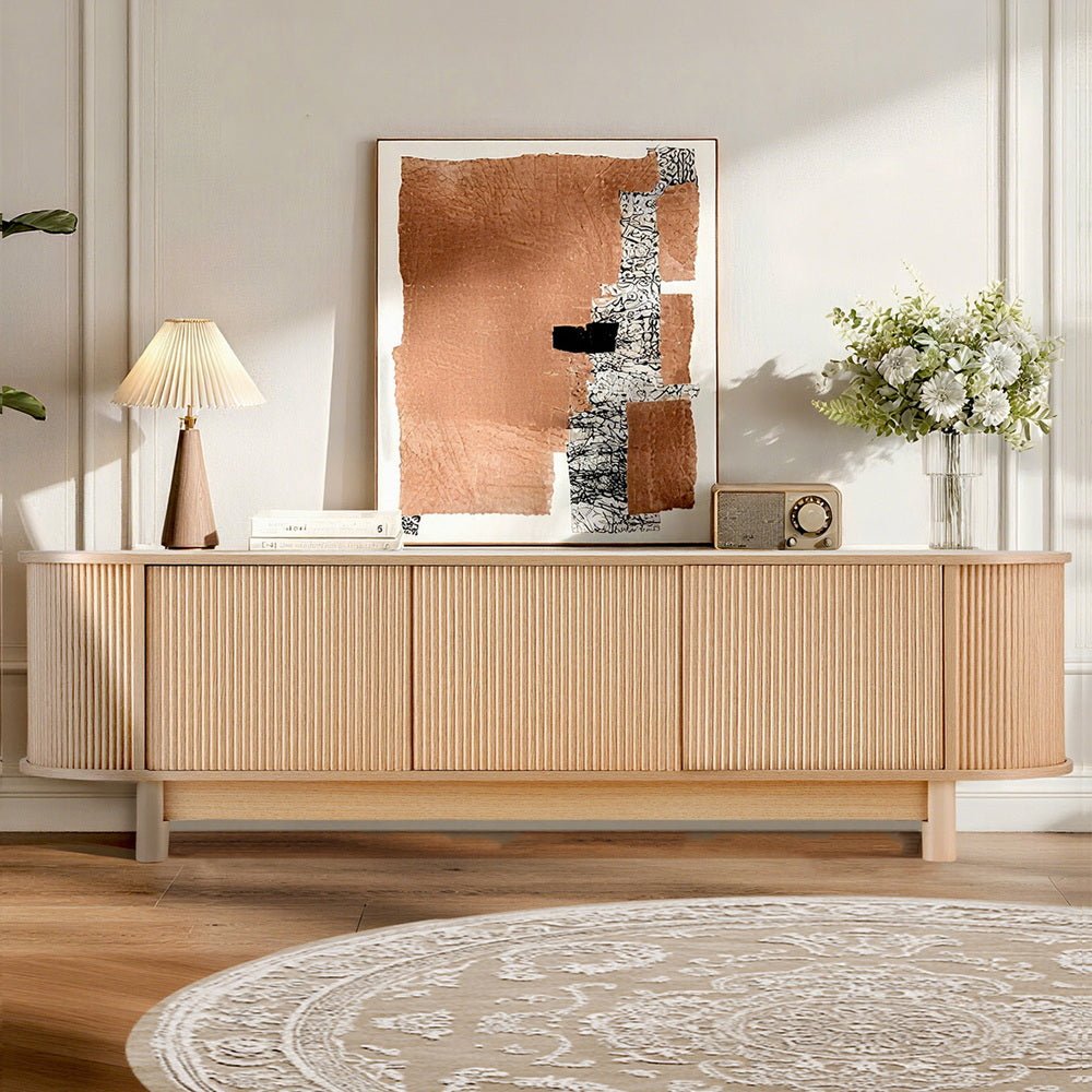 TV Unit Entertainment Unit Storage Cabinet 160cm Pine - Furniture > Living Room > TV Units - Rivercity House & Home Co. (ABN 18 642 972 209) - Affordable Modern Furniture Australia