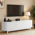160cm TV Entertainment Storage Cabinet with Soft-Close Doors - White