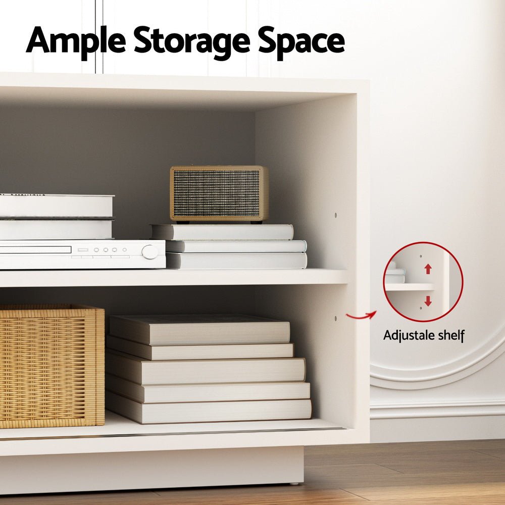 TV Unit Entertainment Unit Storage Cabinet 160cm White - Furniture > Living Room > TV Units - Rivercity House & Home Co. (ABN 18 642 972 209) - Affordable Modern Furniture Australia