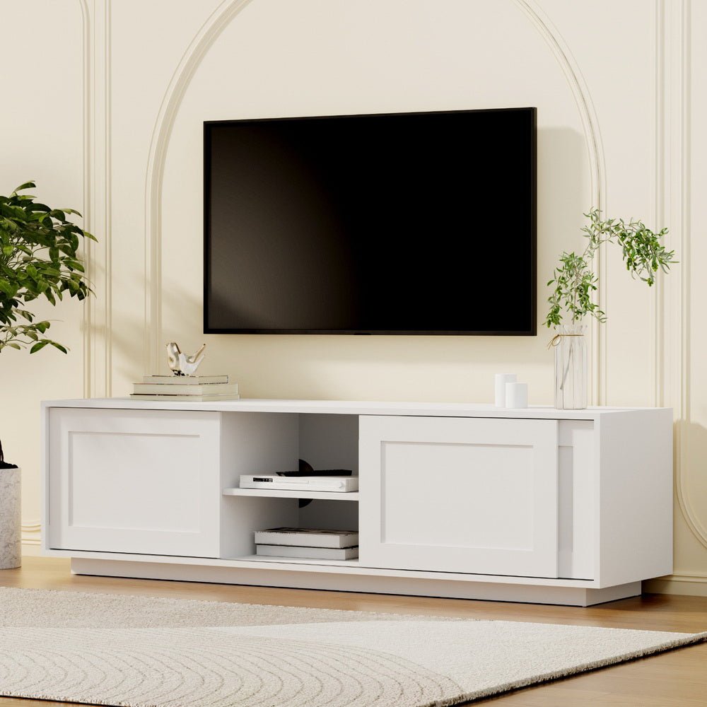 TV Unit Entertainment Unit Storage Cabinet 160cm White - Furniture > Living Room > TV Units - Rivercity House & Home Co. (ABN 18 642 972 209) - Affordable Modern Furniture Australia
