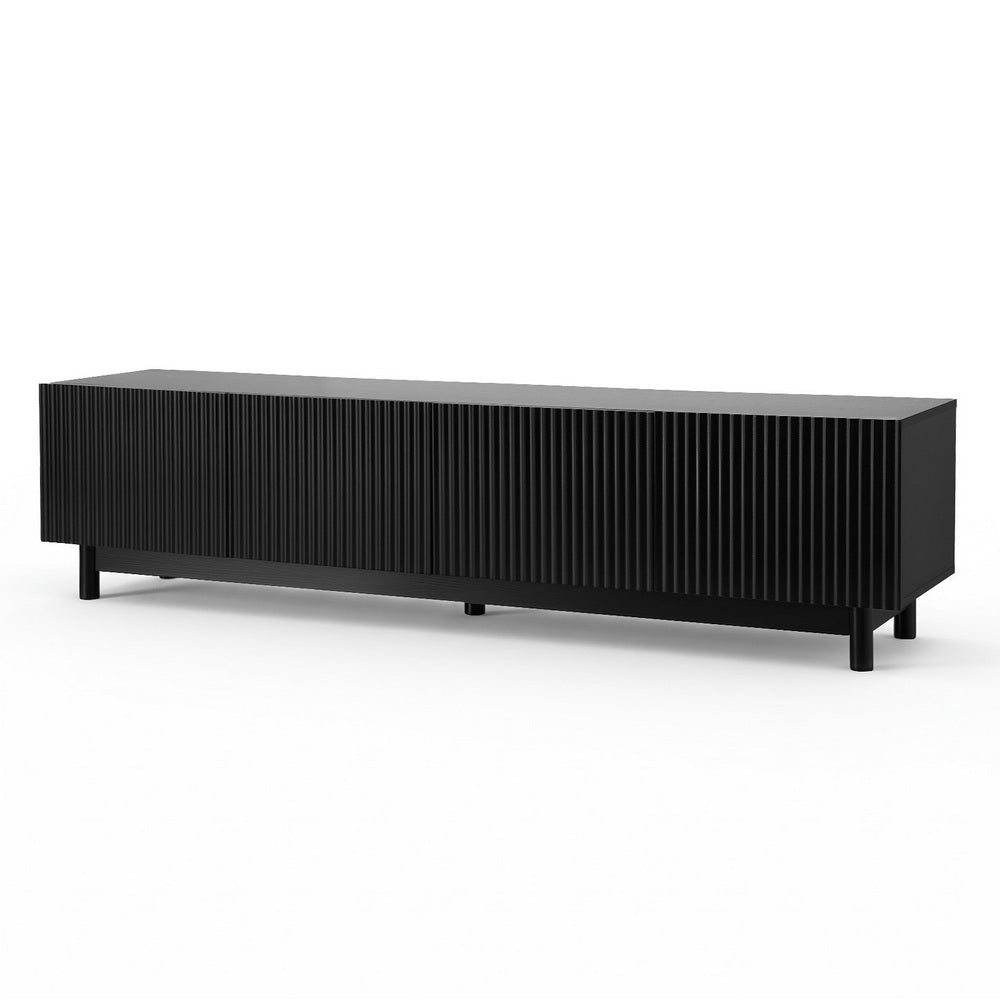 TV Unit Entertainment Unit Storage Cabinet 180cm Black - Furniture > Living Room > TV Units - Rivercity House & Home Co. (ABN 18 642 972 209) - Affordable Modern Furniture Australia