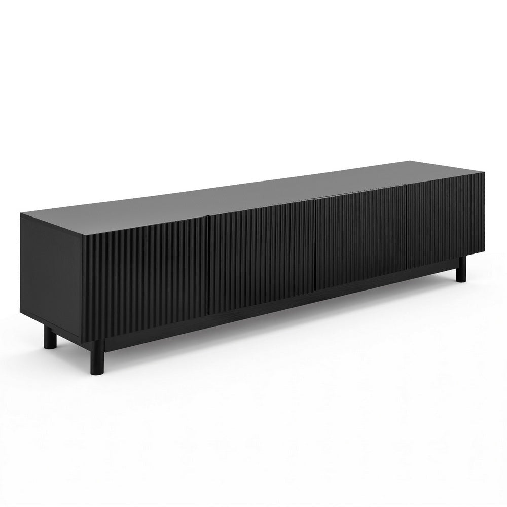TV Unit Entertainment Unit Storage Cabinet 180cm Black - Furniture > Living Room > TV Units - Rivercity House & Home Co. (ABN 18 642 972 209) - Affordable Modern Furniture Australia