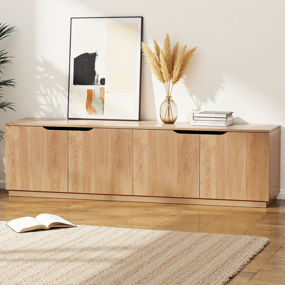 TV Unit Entertainment Unit Storage Cabinet 180cm Pine - Furniture > Living Room > TV Units - Rivercity House & Home Co. (ABN 18 642 972 209) - Affordable Modern Furniture Australia