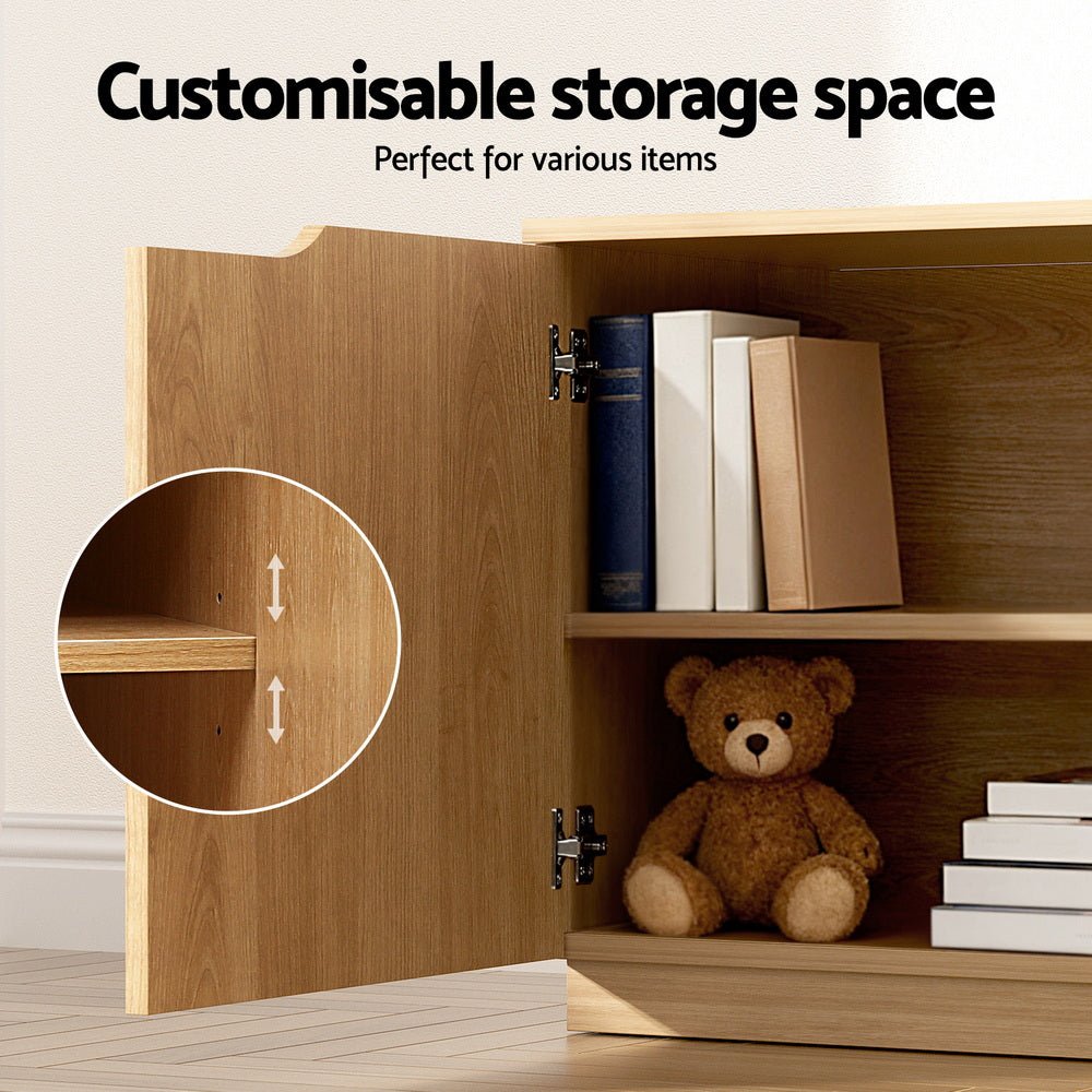 TV Unit Entertainment Unit Storage Cabinet 180cm Pine - Furniture > Living Room > TV Units - Rivercity House & Home Co. (ABN 18 642 972 209) - Affordable Modern Furniture Australia