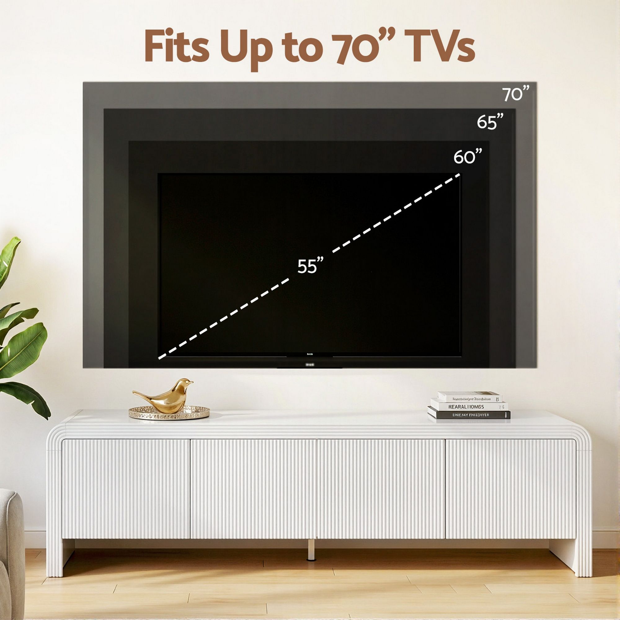 TV Unit Entertainment Unit Storage Cabinet 180cm White - Furniture > Living Room > TV Units - Rivercity House & Home Co. (ABN 18 642 972 209) - Affordable Modern Furniture Australia