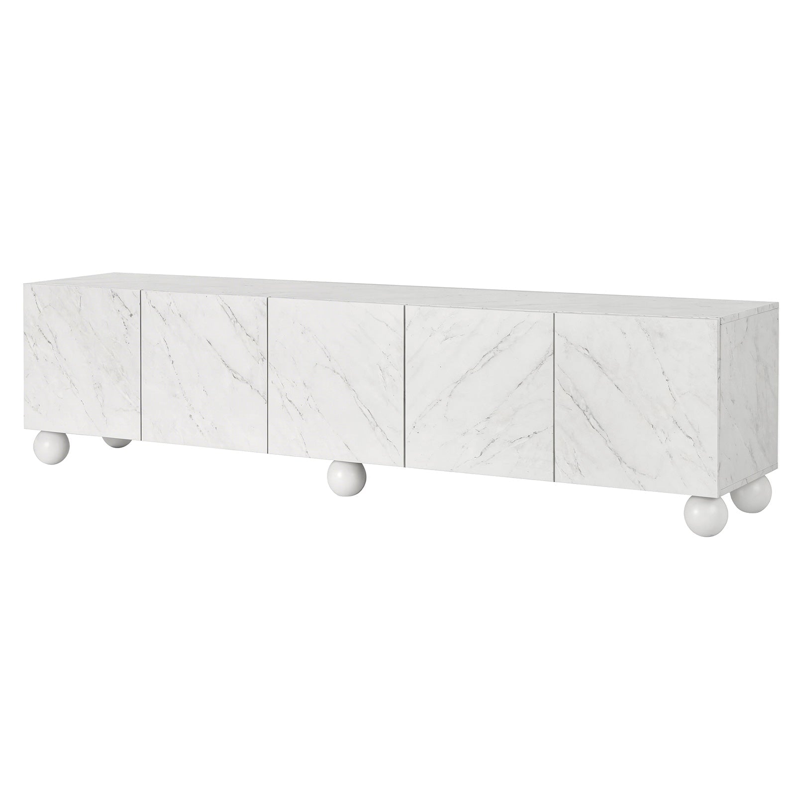 TV Unit Entertainment Unit Storage Cabinet 200cm White - Furniture > Living Room > TV Units - Rivercity House & Home Co. (ABN 18 642 972 209) - Affordable Modern Furniture Australia