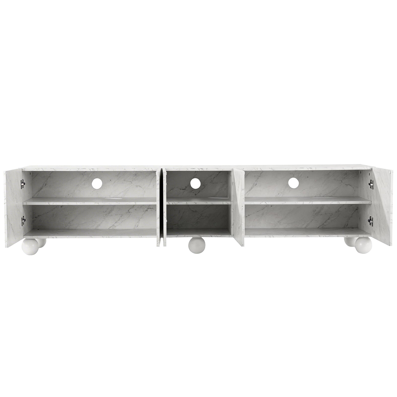 TV Unit Entertainment Unit Storage Cabinet 200cm White - Furniture > Living Room > TV Units - Rivercity House & Home Co. (ABN 18 642 972 209) - Affordable Modern Furniture Australia