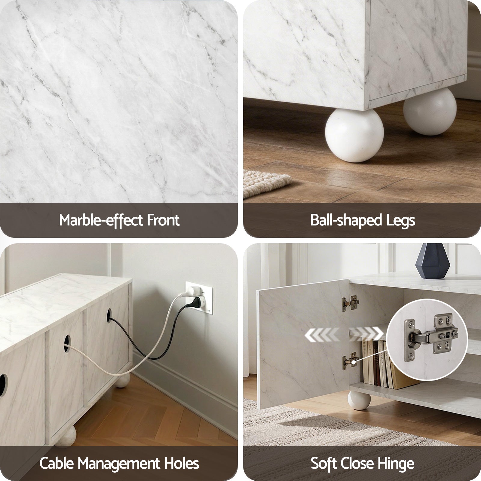 TV Unit Entertainment Unit Storage Cabinet 200cm White - Furniture > Living Room > TV Units - Rivercity House & Home Co. (ABN 18 642 972 209) - Affordable Modern Furniture Australia