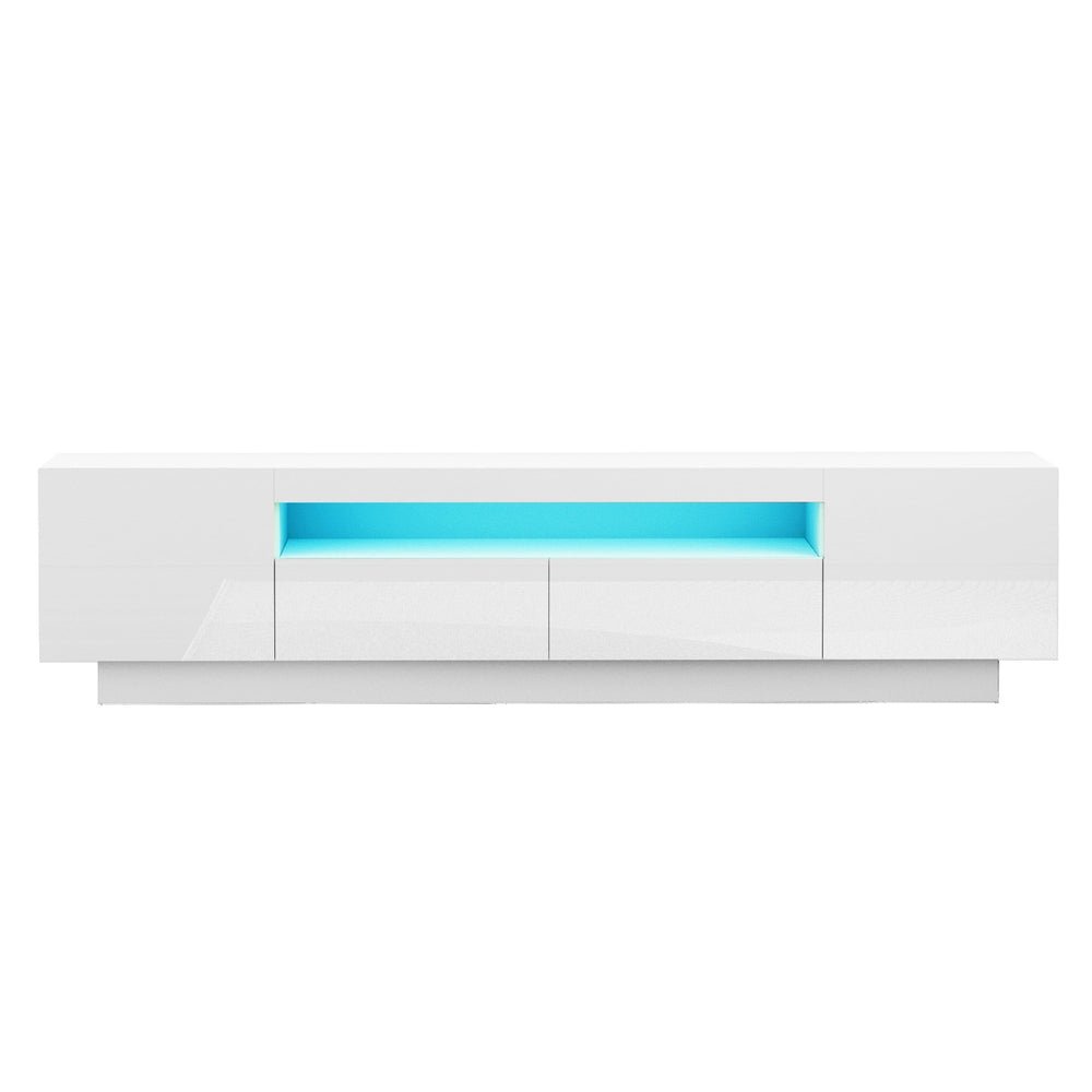 TV Unit Entertainment Unit Storage Drawer RGB LED 180cm White - Furniture > Living Room > TV Units - Rivercity House & Home Co. (ABN 18 642 972 209) - Affordable Modern Furniture Australia