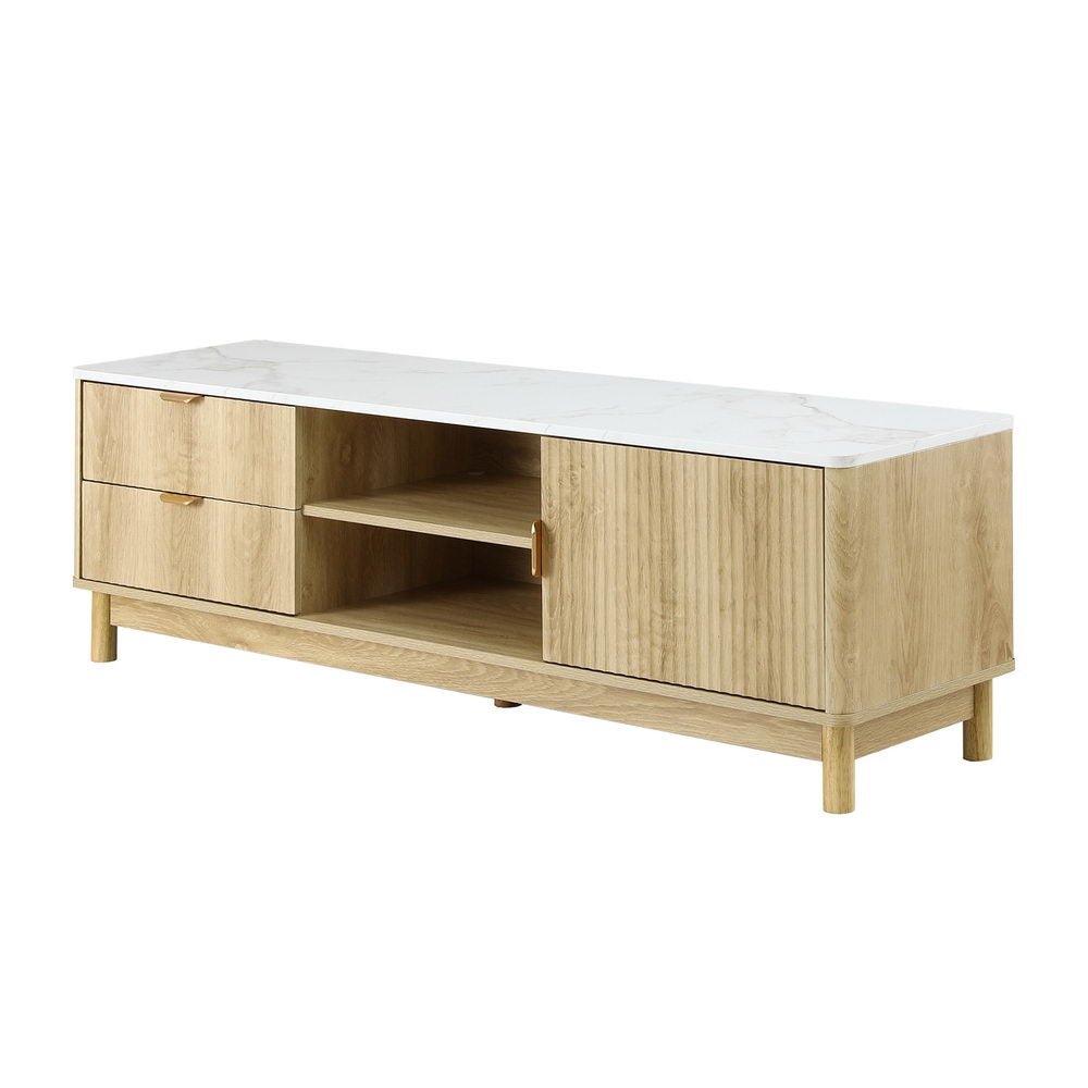 TV Unit Entertainment Unit Storage Drawer Shelf 150cm Pine - Furniture > Living Room > TV Units - Rivercity House & Home Co. (ABN 18 642 972 209) - Affordable Modern Furniture Australia