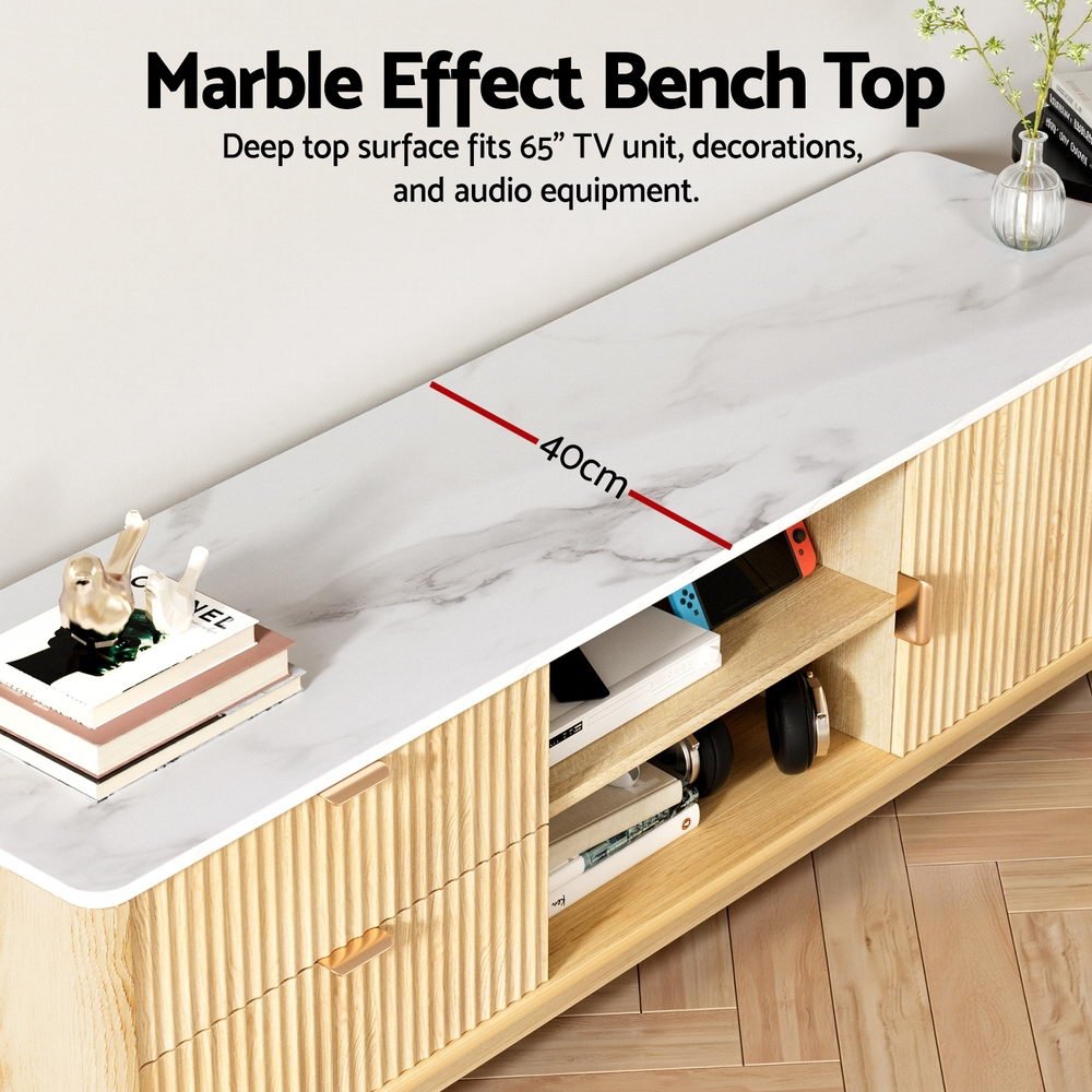 TV Unit Entertainment Unit Storage Drawer Shelf 150cm Pine - Furniture > Living Room > TV Units - Rivercity House & Home Co. (ABN 18 642 972 209) - Affordable Modern Furniture Australia