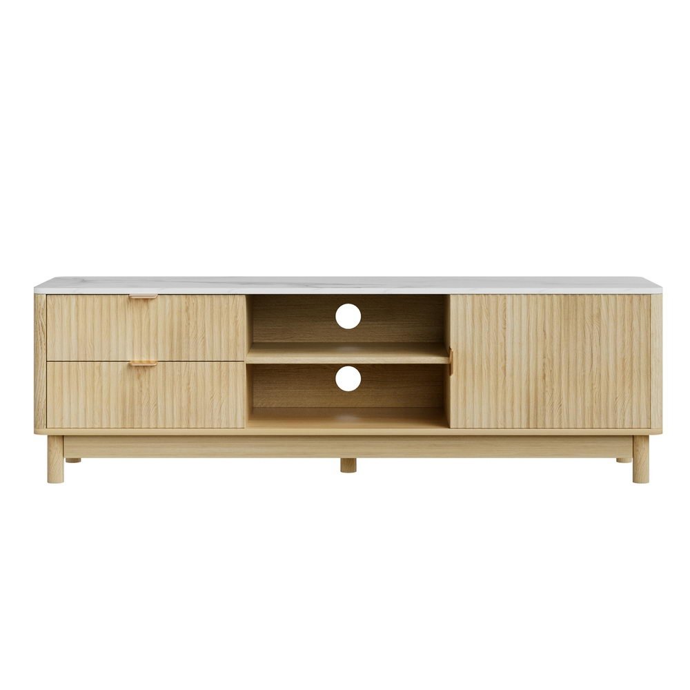 TV Unit Entertainment Unit Storage Drawer Shelf 150cm Pine - Furniture > Living Room > TV Units - Rivercity House & Home Co. (ABN 18 642 972 209) - Affordable Modern Furniture Australia